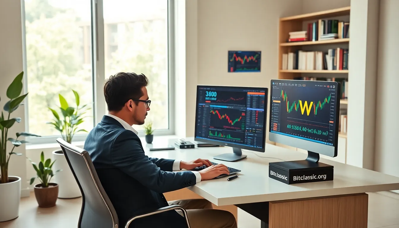 professional trading setup focused on cryptocurrency markets.